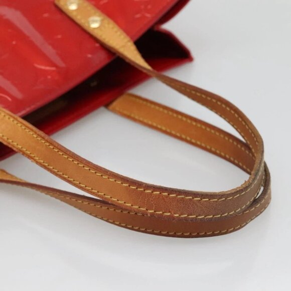 LOUIS VUITTON Monogram Vernis Reade MM Hand Bag Red Rouge - Picture 6 of 14